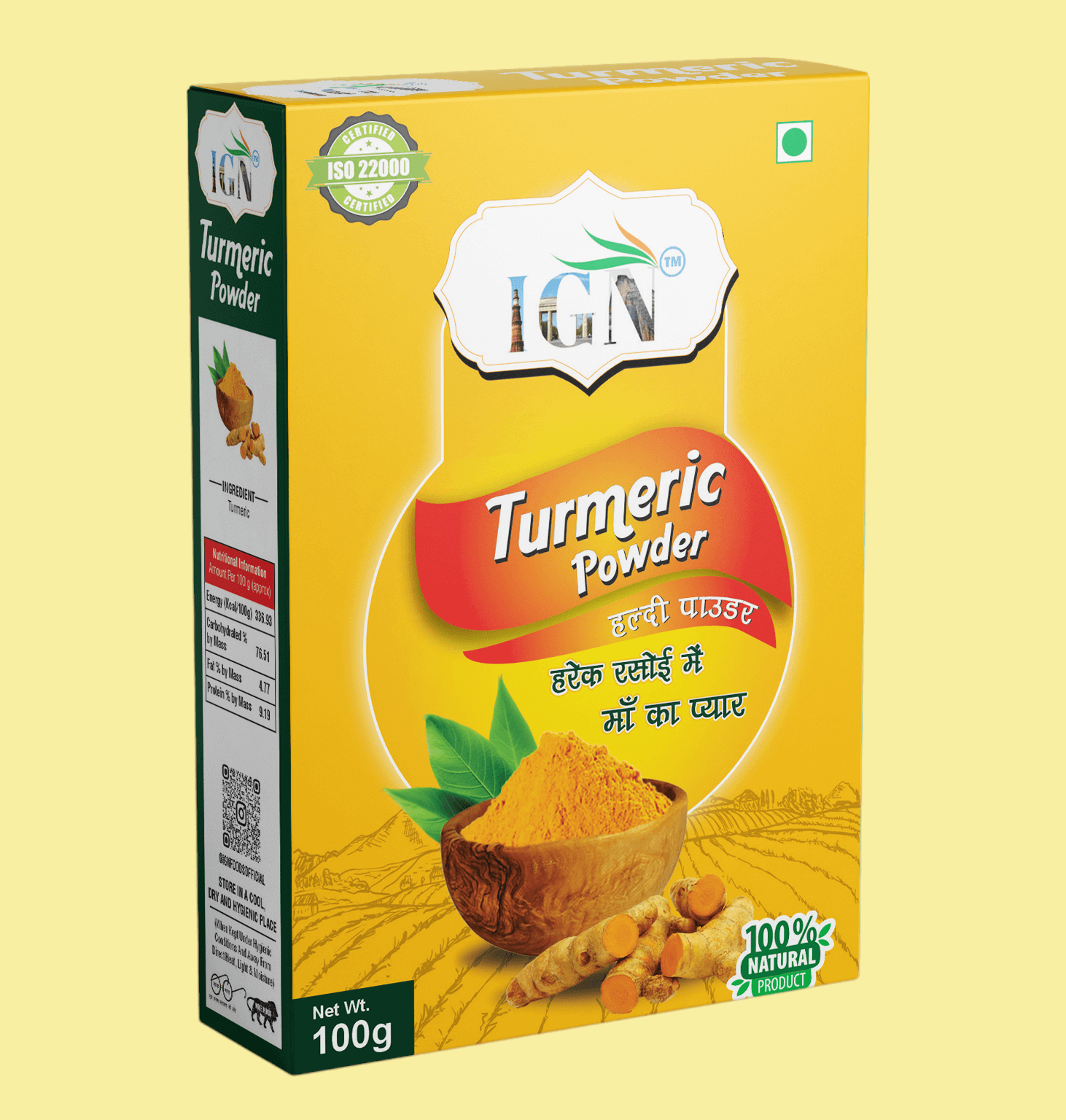 TURMERICE-Photoroom.png IGN Turmeric Powder-100g - Image 1